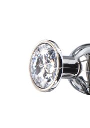 Анальна пробка із кристалом Toy Joy Diamond Bum Bijou, сріблястий, Small