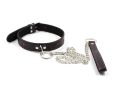 Ошейник с поводком Luxury Fetish Black&amp;Heart