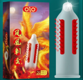 Презерватив OLO с усиками + шарик "Phoenix Spiny condom" (1 презератив + 1 шарик)