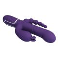 Вибромассажер с анальным и клиторальным стимулятором Pretty Love - Cammy Dark Purple Twinkled Tenderness, BW-500036-2