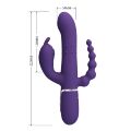Вибромассажер с анальным и клиторальным стимулятором Pretty Love - Cammy Dark Purple Twinkled Tenderness, BW-500036-2