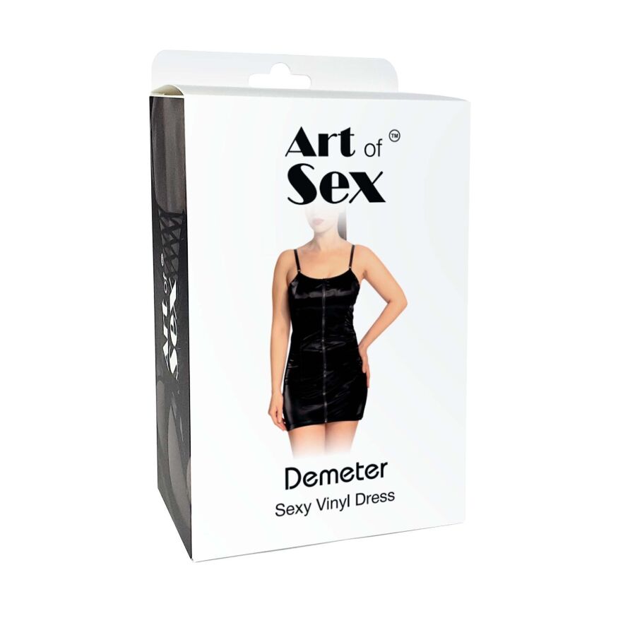 Лакированное платье Art of Sex - Demeter, цвет черный с эффектом голограммы, размер XL