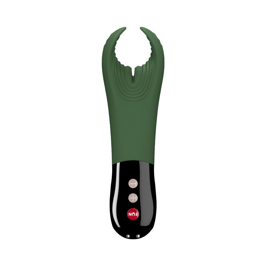Вибратор для пениса Fun Factory MANTA moss green/black, подходит для парных игр