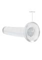 Фаллоимитатор прозрачный - Non Realistic Dildo with Suction Cup 5,3'/13,5 см