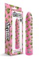 Вибратор нереалистичный с принтом Stoner Vibes Global Novelties, розовый, 20.3 х 3.8 см