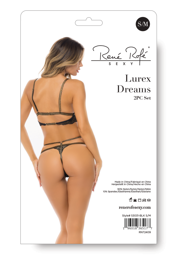 Комплект белья LUREX DREAMS 2PC SET BLACK, S/M