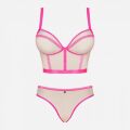 Комплект Obsessive Nudelia top panties nude S/M