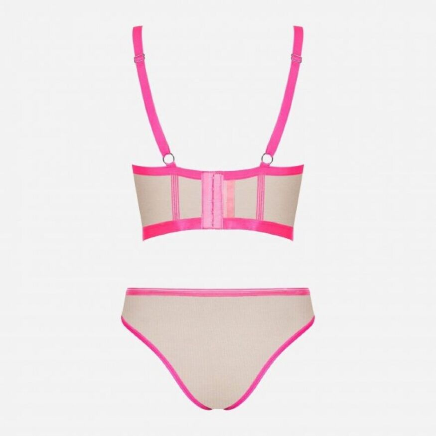 Комплект Obsessive Nudelia top panties nude S/M