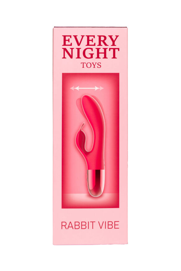 Вибратор-кролик с горизонтальными движениями Every Night Toys для точки G, красный
