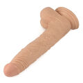 Реалистичный фаллоимитатор с мошонкой телесного цвета Real Extreme Dildo 9.5"