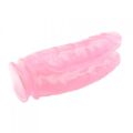 Прозрачный двойной фалоимитатор Chisa Hi-Rubber 9.4" Pink
