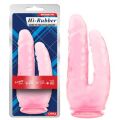 Прозрачный двойной фалоимитатор Chisa Hi-Rubber 9.4" Pink