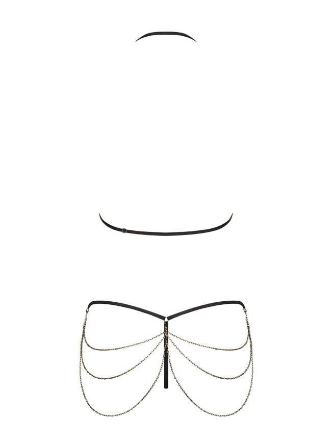 Комплект Obsessive Redella 2-pcs set black L/XL