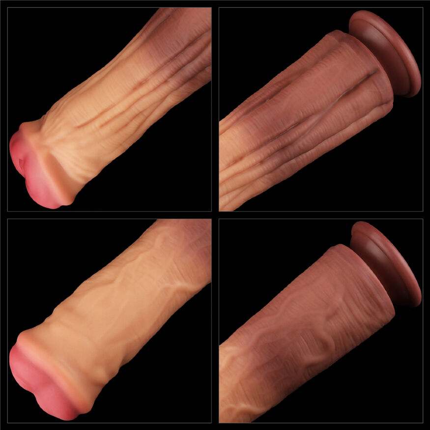 Искусственный член LoveToy Dual-Layered Silicone Cock 12" Brown