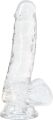 Фаллоимитатор ADDICTION - Crystal Clear Dildo with Balls - 7"