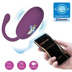 Смарт віброяйце з електростимуляцією - Pretty Love Doreen Electric Shock Egg Purple (App)