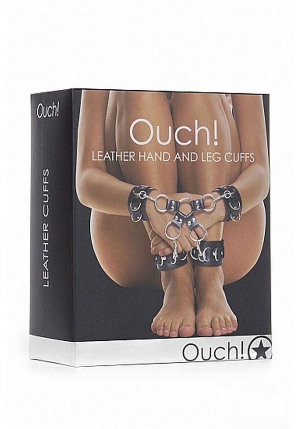 Фиксаторы Leather Hand And Legcuffs - Black