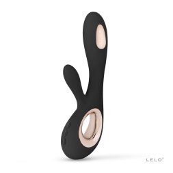 Вибратор-кролик с качающимся вагинальным кончиком LELO Soraya Wave Black