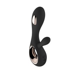 Вибратор-кролик с качающимся вагинальным кончиком LELO Soraya Wave Black