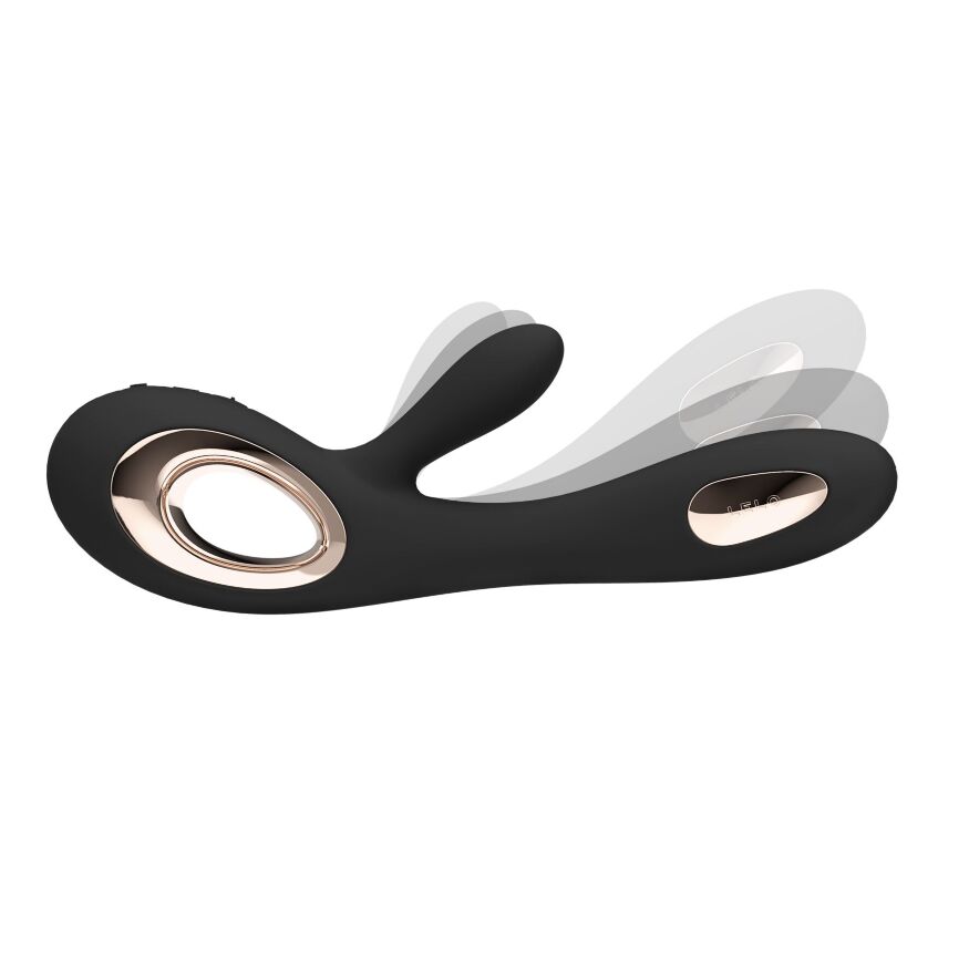 Вибратор-кролик с качающимся вагинальным кончиком LELO Soraya Wave Black