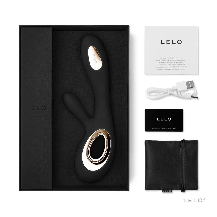 Вибратор-кролик с качающимся вагинальным кончиком LELO Soraya Wave Black