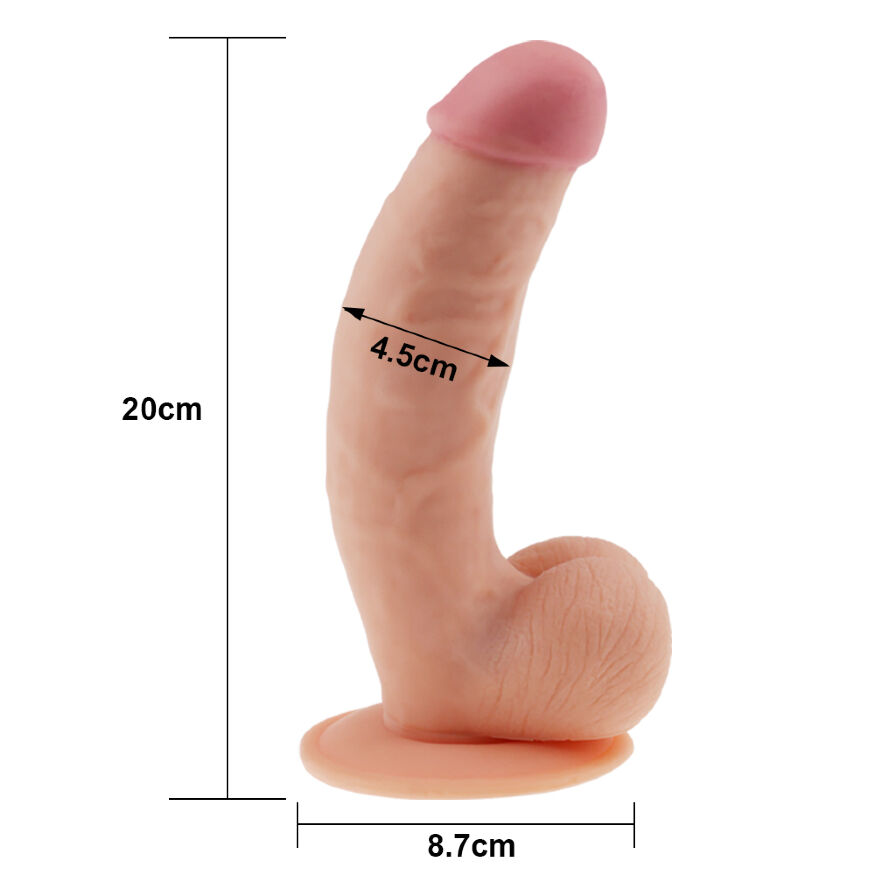 Неймовірно реалістичний фалоімітатор з щільною мошонкою - The Ultra Soft Dude 8.5"
