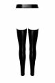 Леггинсы Noir Handmade F323 Rebel, L, black, под латекс, с открытыми бедрами и ягодицами