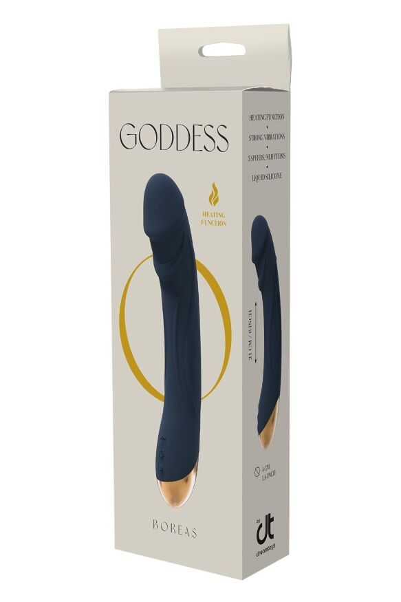 Вибромассажер с функцией нагрева Dream Toys Goddess Collection Boreas синий
