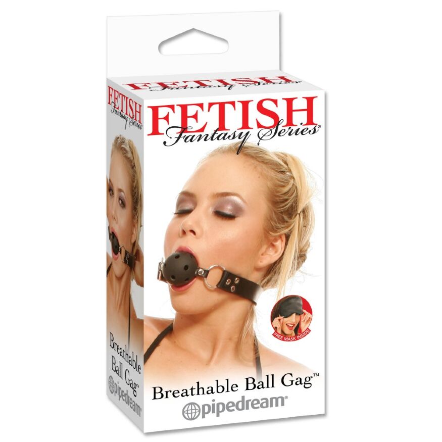Кляп Fetish пластиковый, с ремешком из экокожи, черный