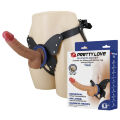 Жіночий страпон Pretty Love - Wells 6.3" Silicone Dildo with Harness Briefs, BW-022075