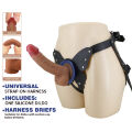 Жіночий страпон Pretty Love - Wells 6.3" Silicone Dildo with Harness Briefs, BW-022075