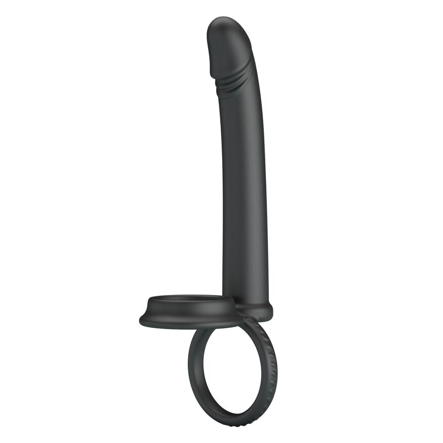Силиконовая насадка для двойного проникновения Moses, Silicone, waterproof