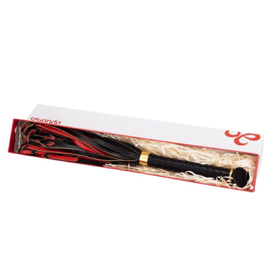 Флоггер LOCKINK SEVANDA Red &amp; Black Braided Tail Flogger