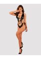 Боді вінілове Obsessive Cordellis crotchless teddy O/S