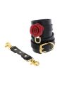Поножи на щиколотку черные Taboom Wild Roses Ankle Cuffs с декоративными красными розами