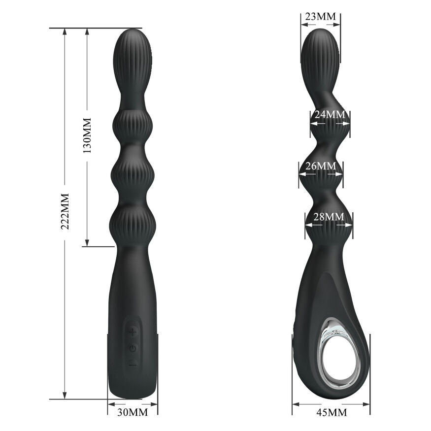 Анальний ланцюжок Pretty Love - FEDERER 12 vibration functions, BI-300081