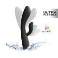 Вибратор-кролик с подогревом Dorcel FLEXI RABBIT BLACK, гибкий ствол