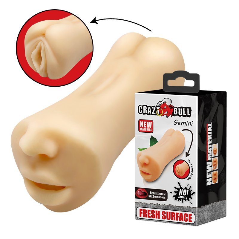 Мастурбатор 2в1 - Crazy Bull Gemini Masturbator Flesh