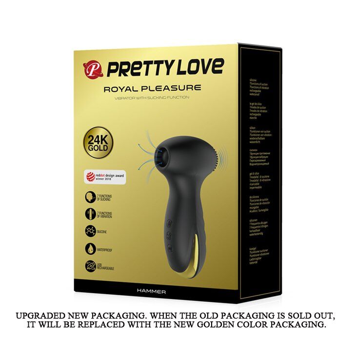 Вакуумный вибростимулятор клитора Baile PrettyLove "Hammer Royal Plesure" BI-014623