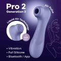 Вібратор кліторальний вакуумний SATISFYER PRO 2 покоління 3 BLUETOOTH бузковий