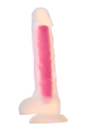 Светящийся фаллоимитатор Dream Toys RADIANT SOFT SILICONE GLOW IN THE DARK DILDO LARGE PINK