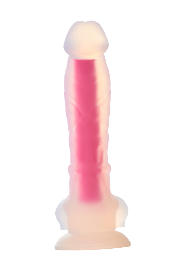 Светящийся фаллоимитатор Dream Toys RADIANT SOFT SILICONE GLOW IN THE DARK DILDO LARGE PINK