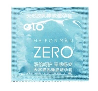 Латексные тонкие презервативы с ароматом ванили OLO - HA FOR MAN ZERO, 10 шт