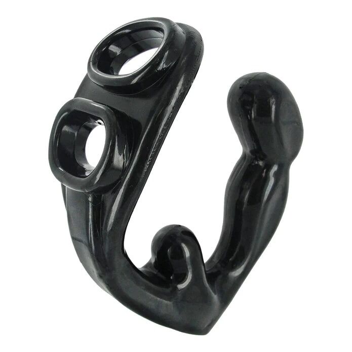 Масажер простати з ерекційним кільцем Master Series Rogue Erection Enhancer чорний