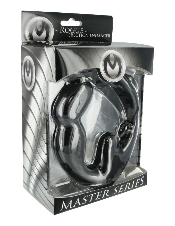 Масажер простати з ерекційним кільцем Master Series Rogue Erection Enhancer чорний