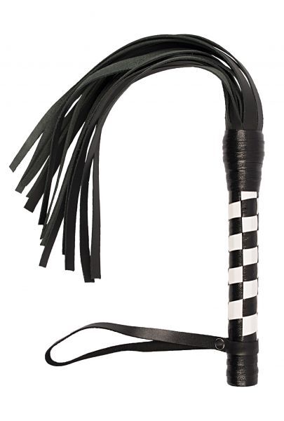 Флогер VIP Leather Flogger Black/White