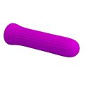 Класичний вібратор у лаконічному дизайні з ребристою поверхнею - Pretty Love Blanche Vibrator Purple