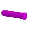 Класичний вібратор у лаконічному дизайні з ребристою поверхнею - Pretty Love Blanche Vibrator Purple