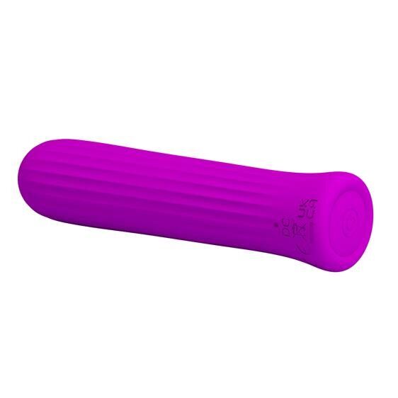 Класичний вібратор у лаконічному дизайні з ребристою поверхнею - Pretty Love Blanche Vibrator Purple