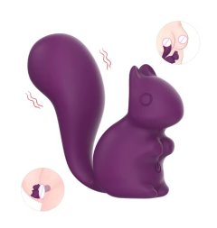Міні-вібратор кліторальний Every Night Toys Debbie у формі білочки фіолетовий, 10 режимів вібрації